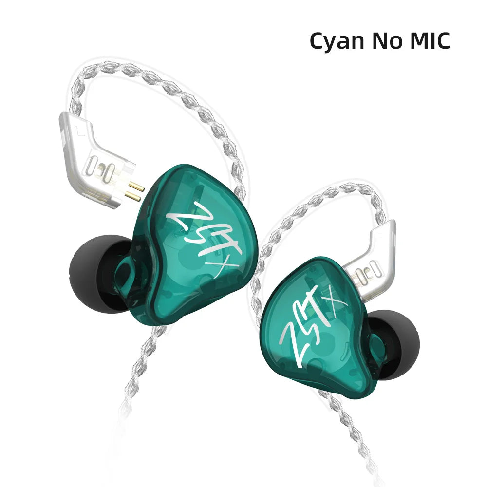 KZ-auriculares intrauditivos híbridos ZST X 1BA 1DD, dispositivo de audio HIFI con cancelación de ruido, deportivos, KZ ZSTX ZSNPRO ZSX EDX PRO VX C12