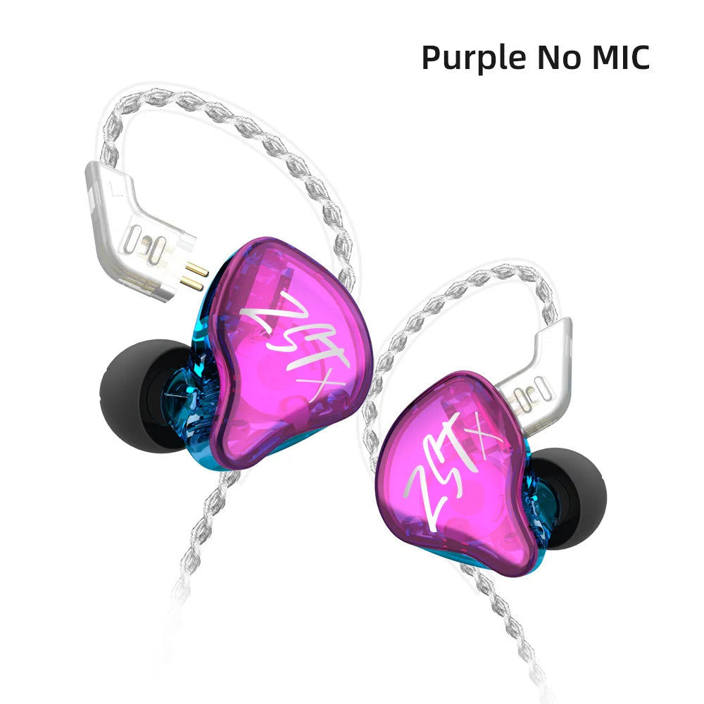 KZ-auriculares intrauditivos híbridos ZST X 1BA 1DD, dispositivo de audio HIFI con cancelación de ruido, deportivos, KZ ZSTX ZSNPRO ZSX EDX PRO VX C12