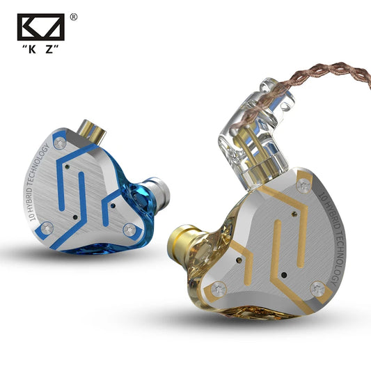 KZ ZS10 PRO 4BA + 1DD auriculares metálicos HIFI, auriculares internos híbridos, Auriculares deportivos con cancelación de ruido, KZ ZSN PRO ZST AS16 AS12 AS10 C16