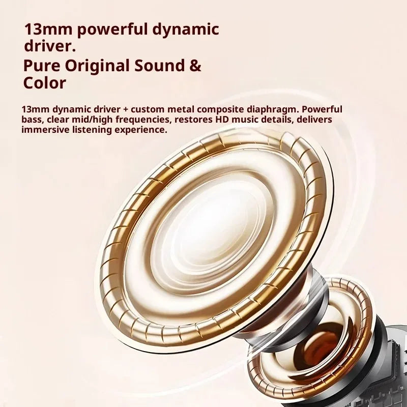 Mini Auriculares Inalámbricos Bluetooth Intrauditivos Ideales para Dormir con Pantalla LED Digital de Energía y Micrófono Integrado