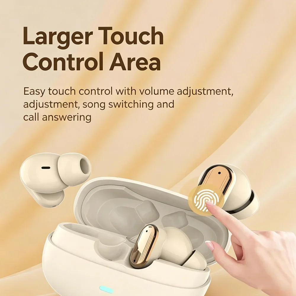 KEBIDUMEI Auriculares intrauditivos Bluetooth 6,0, auriculares inalámbricos auténticos, auriculares con sonido estéreo HiFi, auriculares deportivos con reducción de ruido