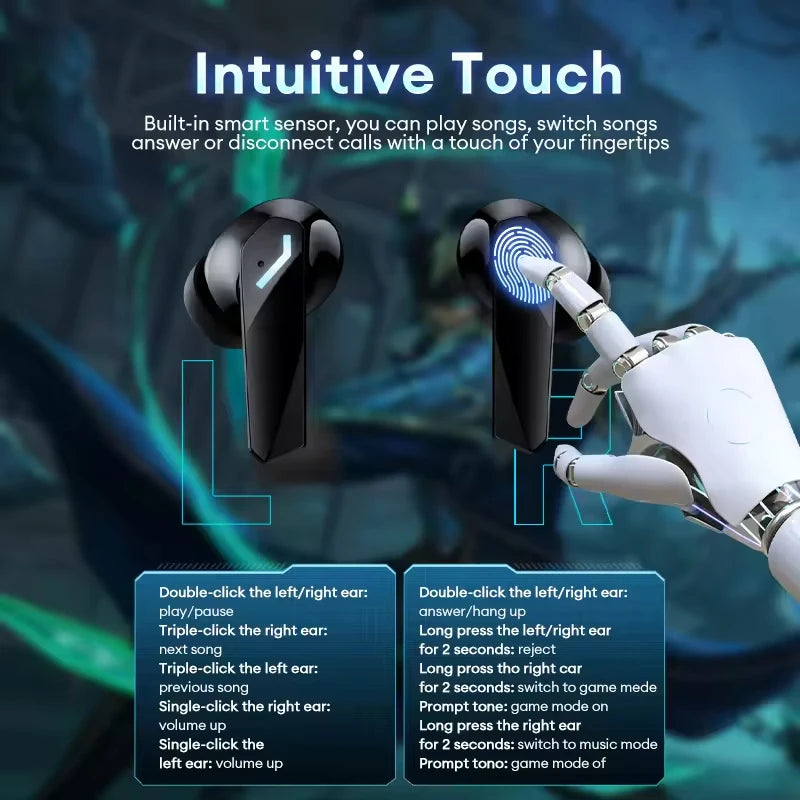 Auriculares de Traducción Lenovo XT53 TWS Bluetooth, Llamadas de Voz HD, Reducción de Ruido, Auriculares para Oficina y Viajes, Auriculares con Traductor de IA