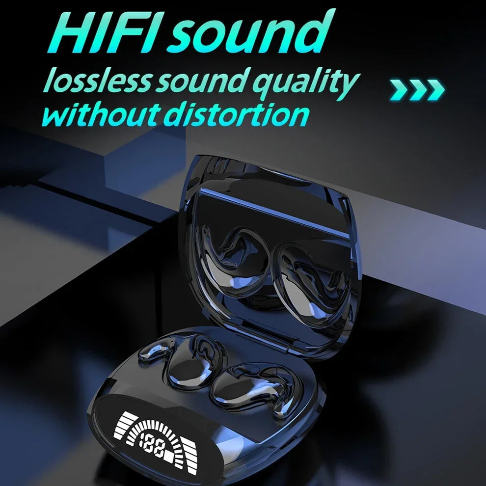 Auriculares inalámbricos con Bluetooth 5,3, dispositivo de audio TWS, Invisible, oculto, IPX5, impermeable, reducción de ruido, deportivo