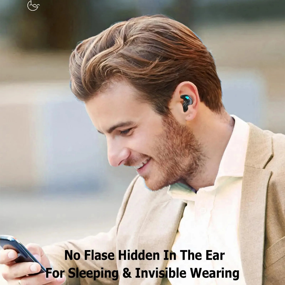 Audífonos Intrauditivos Ultra Mini para Dormir Cómodamente, Audífonos Inalámbricos Bluetooth, Auriculares Portátiles para Dormir de Lado, para Canales Auditivos Pequeños