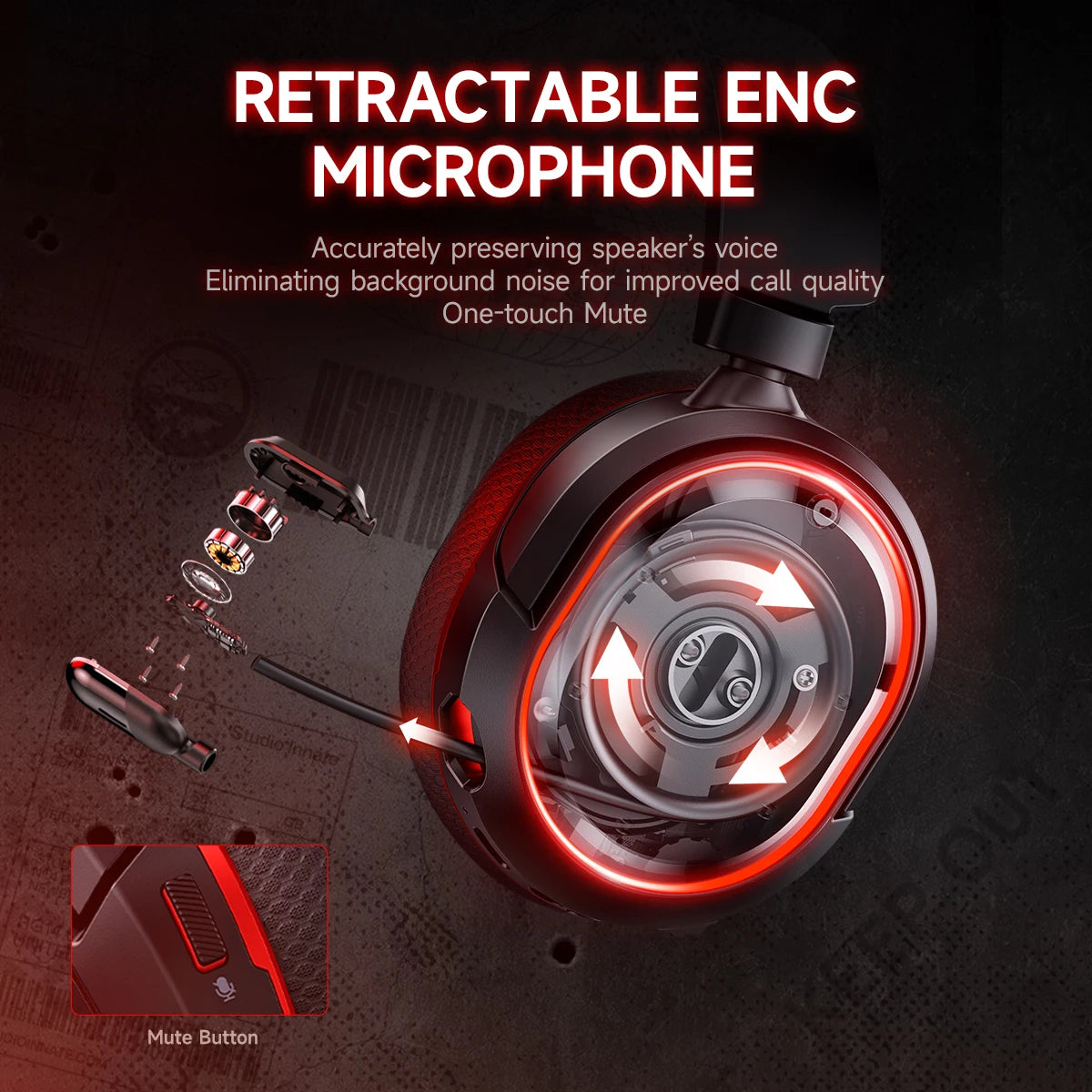 Auriculares Inalámbricos para Juegos Picun G2, Bluetooth 2.4G, Sonido Envolvente 7.1, Baja Latencia de 5ms, Micrófono ENC para PC, PS4, PS5, Teléfono, Switch