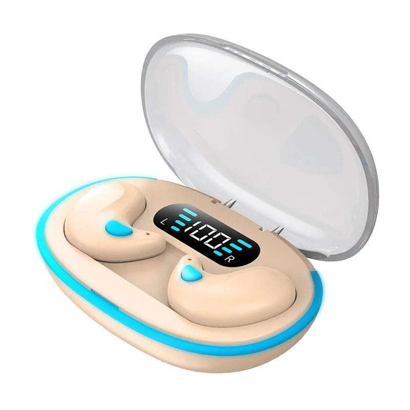 Audífonos Intrauditivos Ultra Mini para Dormir Cómodamente, Audífonos Inalámbricos Bluetooth, Auriculares Portátiles para Dormir de Lado, para Canales Auditivos Pequeños