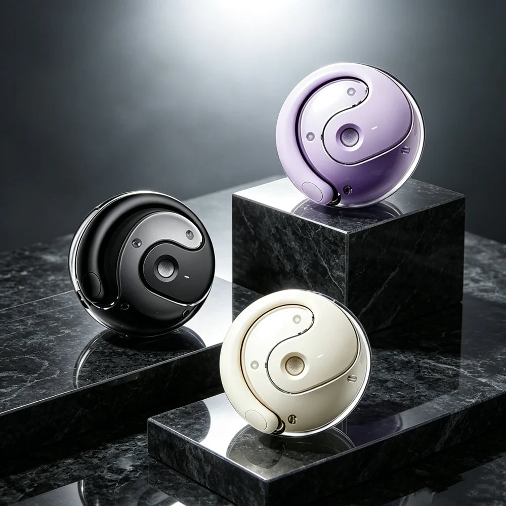 Auriculares inalámbricos con Bluetooth y micrófonos, sonido estéreo HiFi, auriculares deportivos con control táctil inteligente para teléfonos