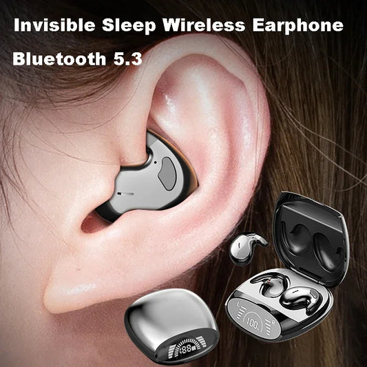 Auriculares inalámbricos con Bluetooth 5,3, dispositivo de audio TWS, Invisible, oculto, IPX5, impermeable, reducción de ruido, deportivo