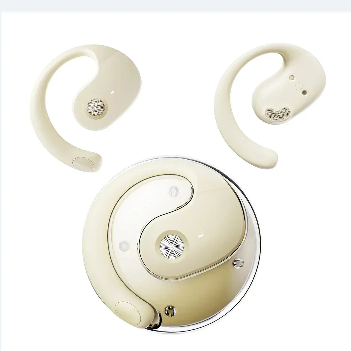 Auriculares inalámbricos con Bluetooth y micrófonos, sonido estéreo HiFi, auriculares deportivos con control táctil inteligente para teléfonos
