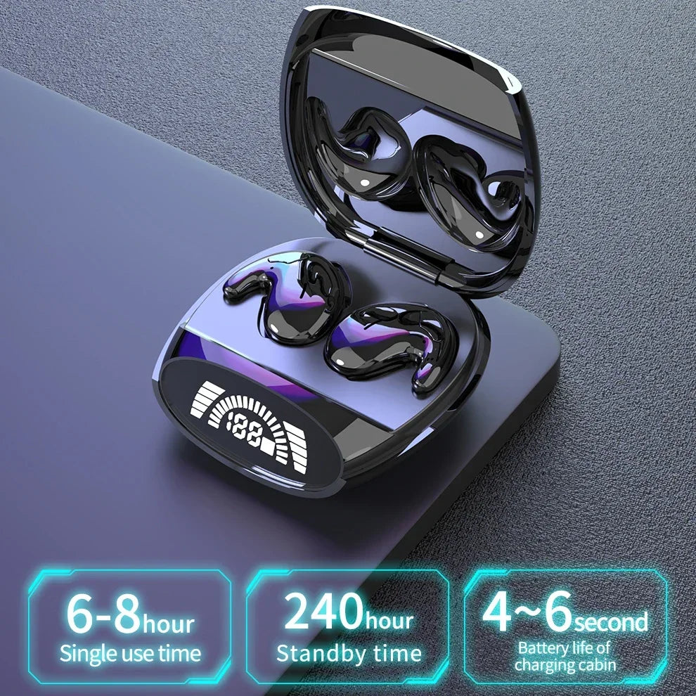 Auriculares inalámbricos con Bluetooth 5,3, dispositivo de audio TWS, Invisible, oculto, IPX5, impermeable, reducción de ruido, deportivo