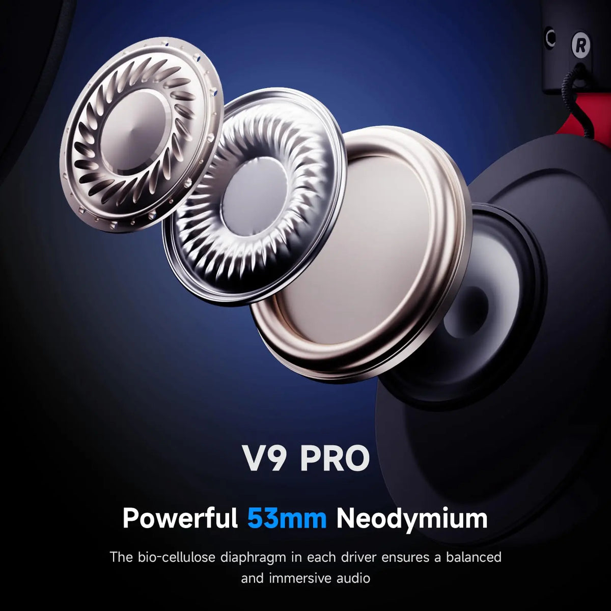 MCHOSE V9 Pro-auriculares inalámbricos para videojuegos, cascos con sonido envolvente, micrófono con cancelación de ruido, baja latencia, ligeros para interruptor de PC PS5