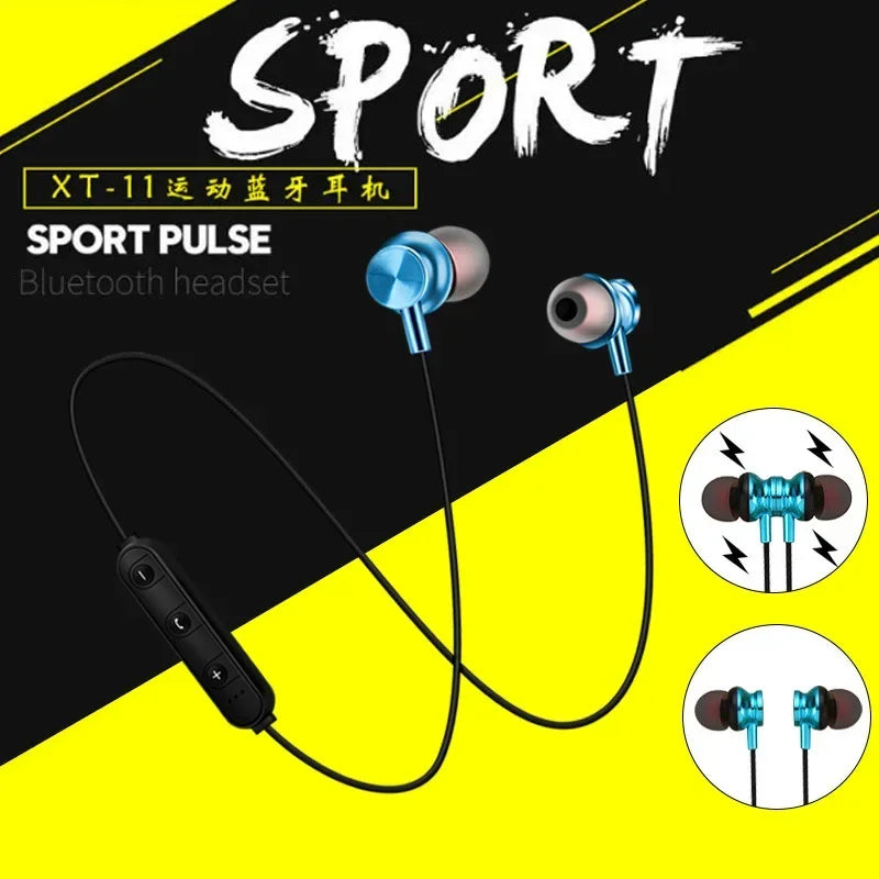 HCQWBING-auriculares estéreo con Bluetooth, cascos deportivos inalámbricos con micrófono HD para Android e IOS
