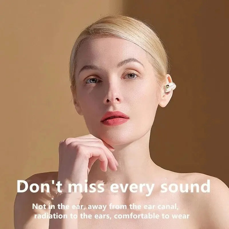 Auriculares inalámbricos Bluetooth con Clip, audífonos Mini monaurales de conducción ósea, estéreo de movimiento Inear, Gd28, para negocios, Tws, impermeables