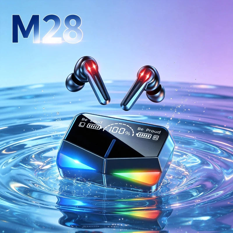 Audífonos Inalámbricos Originales Bluetooth 5.3, Auriculares Deportivos con Micrófono y Caja de Carga
