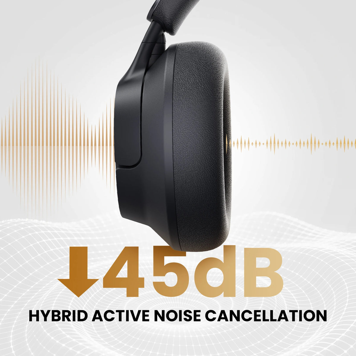 Auriculares Inalámbricos HAYLOU FlowLoop S33, Auriculares Bluetooth con Cancelación Activa de Ruido de 45 dB, Hi-Res LDAC, 100 Horas de Reproducción