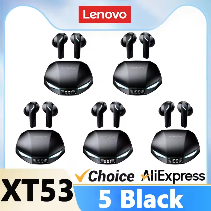 Auriculares de Traducción Lenovo XT53 TWS Bluetooth, Llamadas de Voz HD, Reducción de Ruido, Auriculares para Oficina y Viajes, Auriculares con Traductor de IA