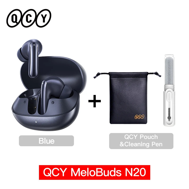 Auriculares Inalámbricos Bluetooth 6.0 QCY Melobuds N20 BH25HT20A - Cancelación de Ruido Adaptativa de -50dB, Controladores de 13mm, 6 Micrófonos, Llamadas HD, 40 Horas de Duración